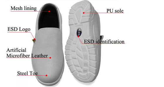 Anti- statische Schuhe Stahl-Toe Breathable Safety Shoe Cleanroom ESD