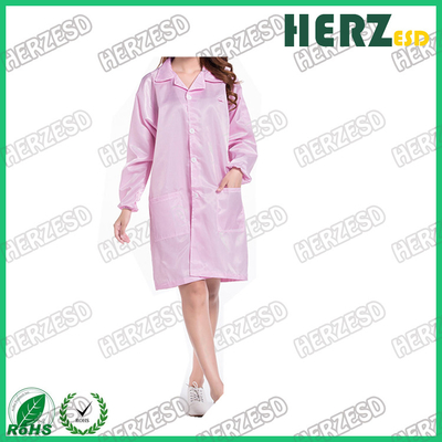 Polyester-Laboroverall statisches Cleanroom-Kleid-ESD-Polyester-Antikleid-ESD leitfähiger