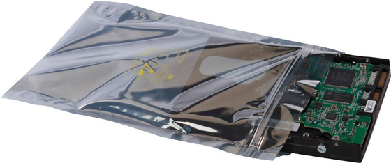 Die statische Entladung ESD, die Taschen, ESD-Reißverschluss abschirmt, sackt transparente Farbe ein