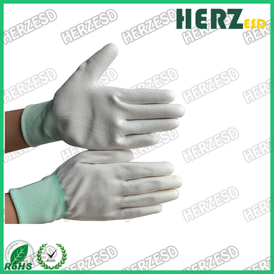 PU 13 Handschuhe Messgerät ESD-Nylonhandschuh Esd beschichtete sichere Nylonpalme