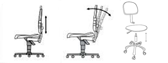 Laborfabrik-Büro-justierbares Schwenker-Schreibtisch-Stühle ESD Antistatisches mit Armlehne