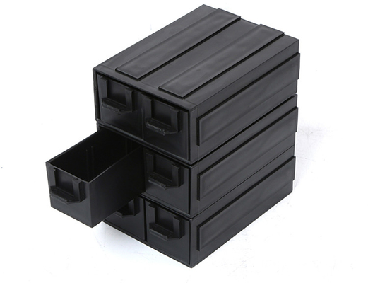Schwarze Plastikfach-Art ESD-Teilspeicher-antistatischer Behälter-Kasten