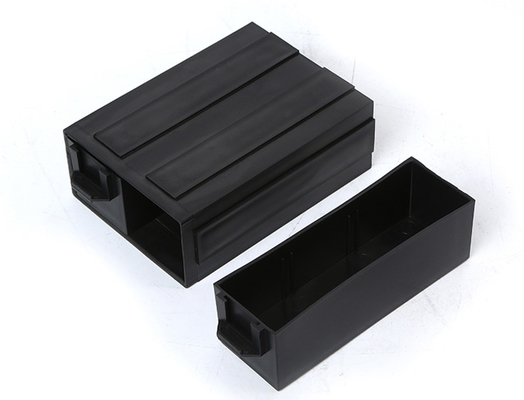 Schwarze Plastikfach-Art ESD-Teilspeicher-antistatischer Behälter-Kasten