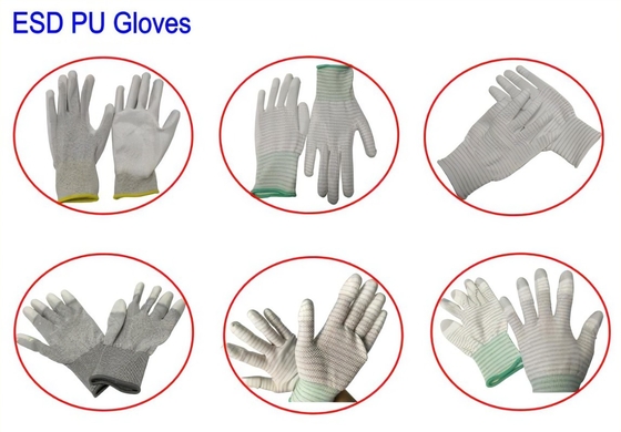 Esd-Palmen-überzogener Handschuh mit ESD-Finger-überzogenem Handschuh Schutzhandschuhe Palme ESD antistatischer