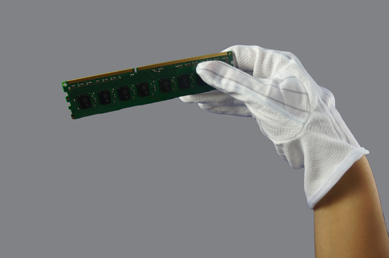 Statische Baumwolle-ESD-Handantihandschuhe für Elektronik-Sicherheits-Inspektion