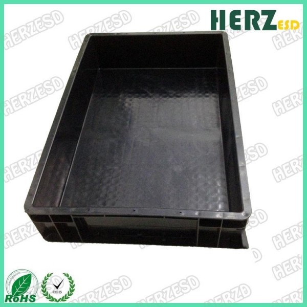 Plastic Material ESD Storage Box / Circulation Box Surface Resistance 10e3-10e9 Ohms