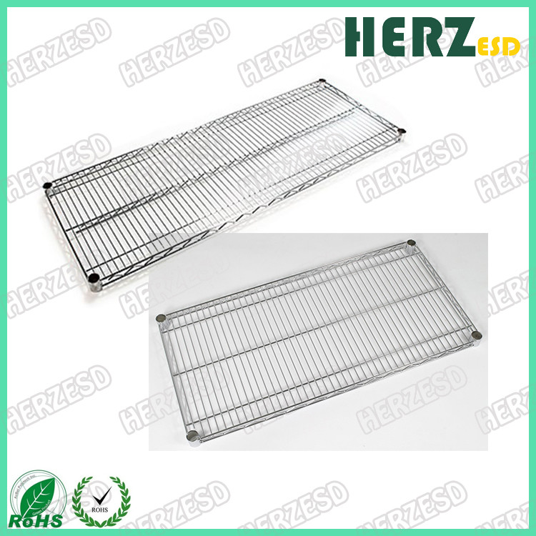 Customized ESD Storage Shelves , Industrial Wire Shelving System Resistance 10e6-10e9 Ohm