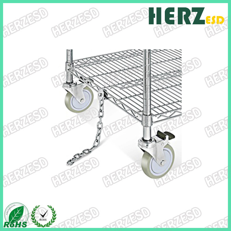 Customized ESD Storage Shelves , Industrial Wire Shelving System Resistance 10e6-10e9 Ohm