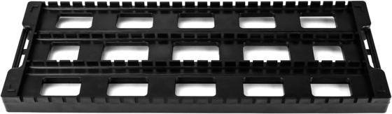 Antistatisches ESD-Zirkulationsregal Regal Schwarzes Kunststoff-PCB-Regal, 25 Schlitze Speicherstand Kreisplattenhalter