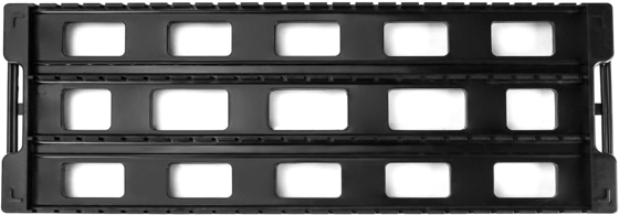 Antistatisches ESD-Zirkulationsregal Regal Schwarzes Kunststoff-PCB-Regal, 25 Schlitze Speicherstand Kreisplattenhalter