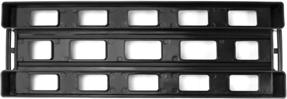Antistatisches ESD-Zirkulationsregal Regal Schwarzes Kunststoff-PCB-Regal, 25 Schlitze Speicherstand Kreisplattenhalter