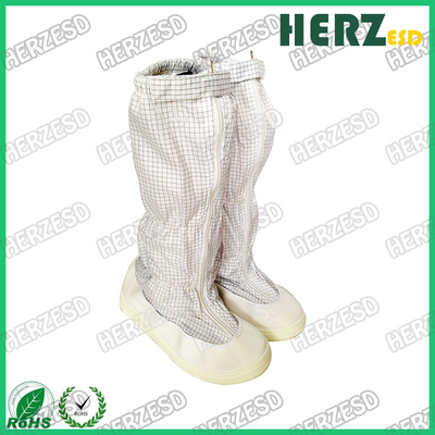 PU Anti-statische Stiefel Weiße Streifen Anti-statische Stoff Schuhe Arbeit ESD Reinraum Stiefel
