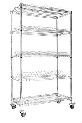 Individuelle ESD-Speicher 4 Schichten Regal Trolley Drahtnetz Regalkarre