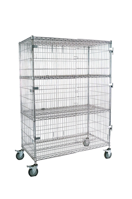 Individuelle ESD-Speicher 4 Schichten Regal Trolley Drahtnetz Regalkarre