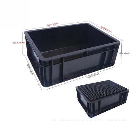 400x300mm Lagerbehälter Stapelbare ESD Industrie-Kunststoff-Lagerbehälter Box Leitungskiste