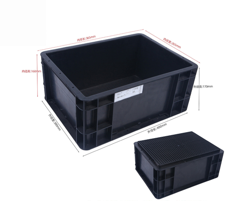 400x300mm Lagerbehälter Stapelbare ESD Industrie-Kunststoff-Lagerbehälter Box Leitungskiste
