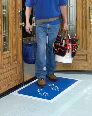 Cleanroom ESD Sticky Mat Blue White 35-50μm PE Film Dirt Removal