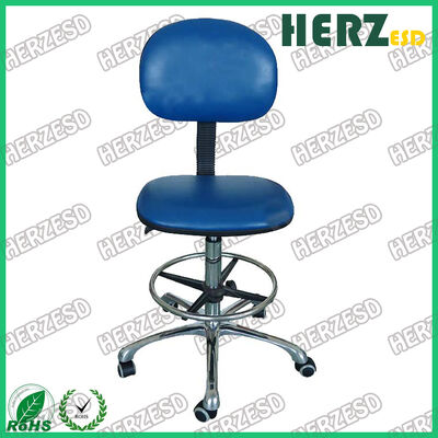 Blue Color ESD Safe Chairs / Static Dissipative Chair With Grounding Chain