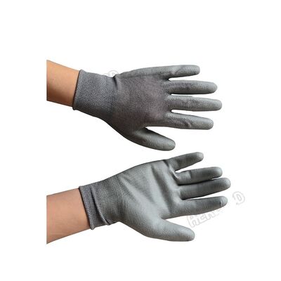 Top-Qualität Palm überzogen Anti-statische Nylon-Kohlenstofffaser Top Finger ESD Handschuhe für elektronische Antistatische Handschuhe