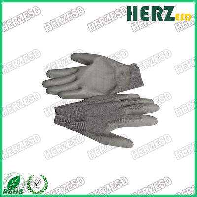 Top-Qualität Palm überzogen Anti-statische Nylon-Kohlenstofffaser Top Finger ESD Handschuhe für elektronische Antistatische Handschuhe