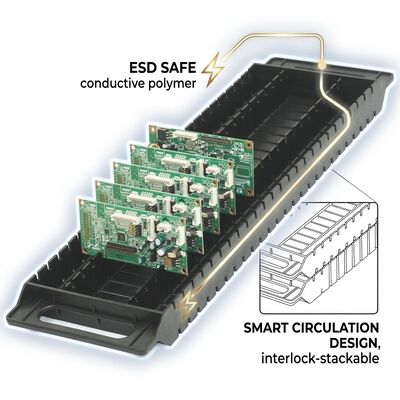 Dauerhafte Stahl-ESD-PCB-Storage-Rack für SMT-Schaltplattenbehandlung