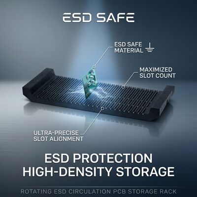 Dauerhafte Stahl-ESD-PCB-Storage-Rack für SMT-Schaltplattenbehandlung