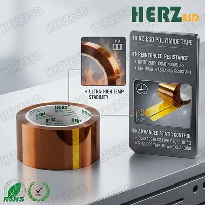 High-Temperature ESD Kapton Tape Polyimide for SMT Wave Soldering Masking