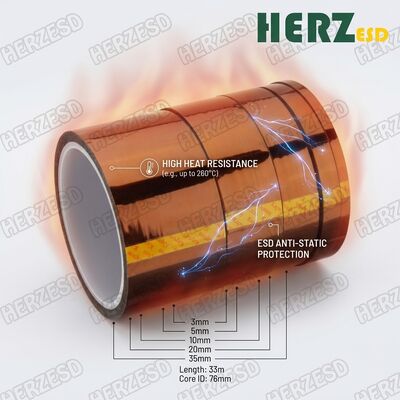 Antistatisches Hochtemperatur-Polyimid-Kapton-Klebeband für ESD-sichere Platinenisolierung