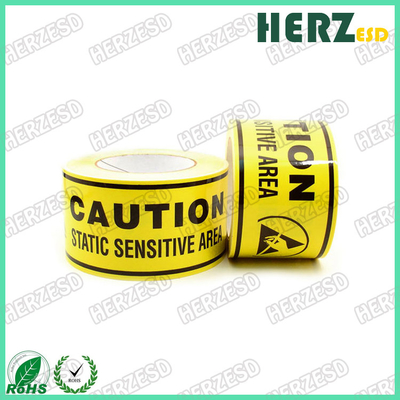Vorsicht-Band-Gelb-Farbe PVC-/PET-Material ESD warnenden Band-/ESD mit schwarzem Drucken
