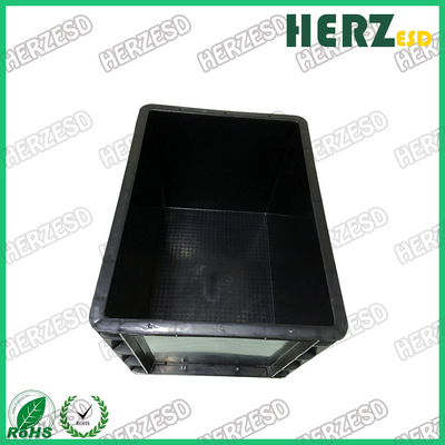 Esd Behälter-Box Esd Kunststoff-Werkzeug-Box Schwarz-Antistatische PP-PVC-Box