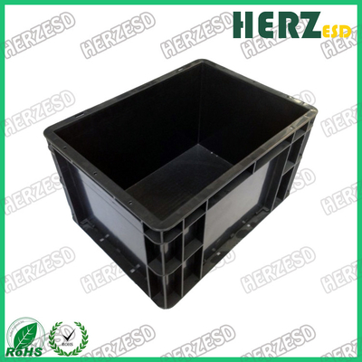 Esd Behälter-Box Esd Kunststoff-Werkzeug-Box Schwarz-Antistatische PP-PVC-Box