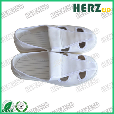 Esd-Cleanroom-Pantoffel waschbare einzige ESD Cleanroom-Schuhe PVCs, statische Antischuh-weiße Farbe