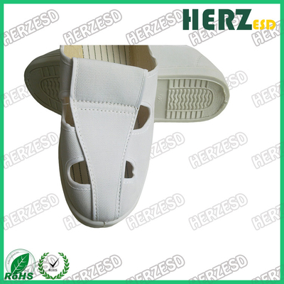 Esd-Cleanroom-Pantoffel waschbare einzige ESD Cleanroom-Schuhe PVCs, statische Antischuh-weiße Farbe
