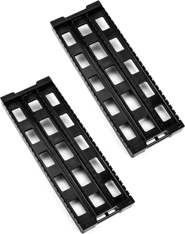 Antistatisches ESD-Zirkulationsregal Regal Schwarzes Kunststoff-PCB-Regal, 25 Schlitze Speicherstand Kreisplattenhalter
