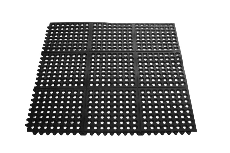 Kautschukfußbodenmatte Antiermüdungsmatte Rutschfläche Kautschukmatte mit Löchern
