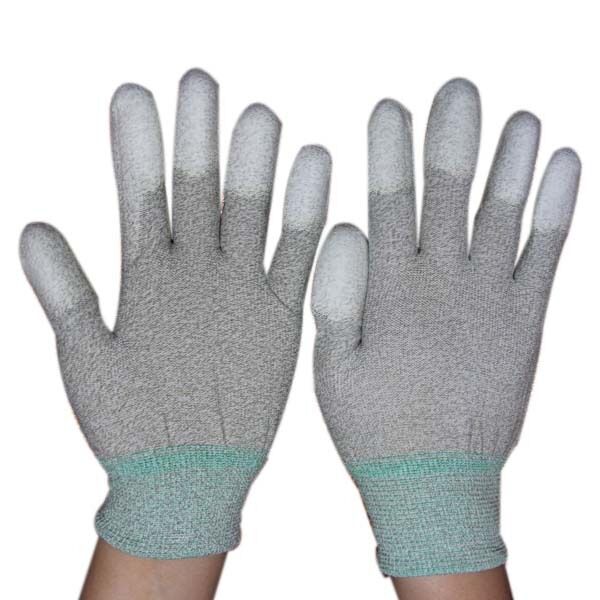 ESD Top Fit Handschuhe Fabrik ESD Labor Antistatische Kohlenstofffaser PU Palm Fit Handschuhe ESD Handschuhe