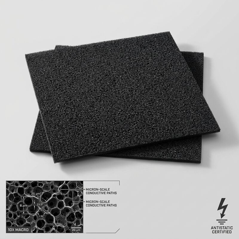 Leitfähiges ESD-Schaum-Einsatzschwarz-Schnitt-Anti-statisches EVA-Schaum-Innenverpackungskissen für PCB-IC-Boards