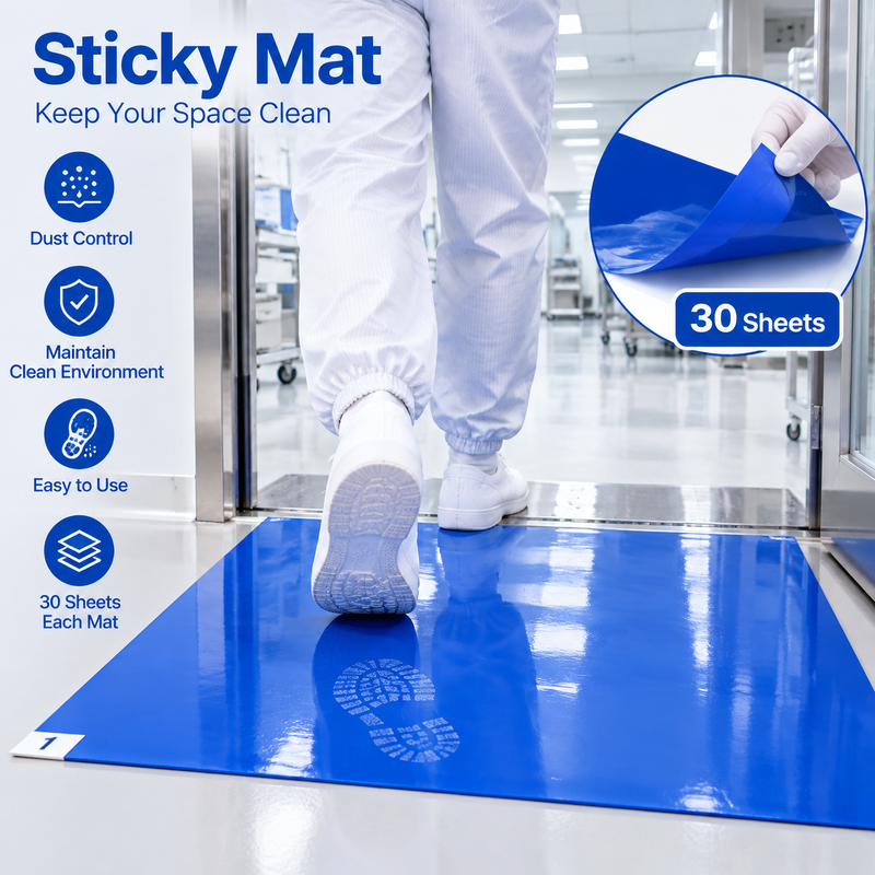 Blaue Klebrige Matte für Reinigungsräume Klebrige Matte Einwegmatte für Staubbekämpfung